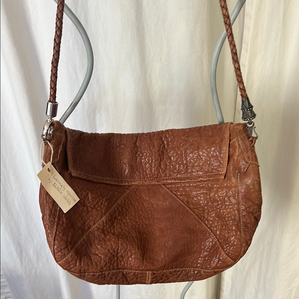 Tylie Malibu Brown Leather Shoulder Bag with Vintage Charm